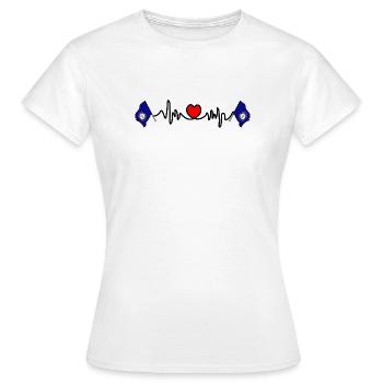 Herzfrequenz-Cardio für Kentucky - Frauen T-Shirt - Weiß - Vorne - AI Model Female 172 dark (172cm)
