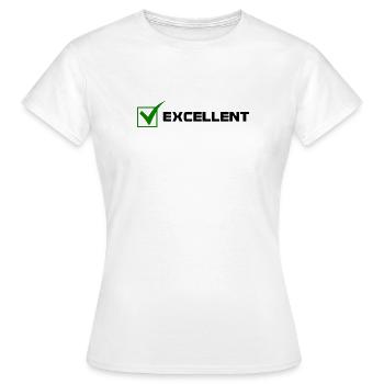 EXCELLENT - Frauen T-Shirt - Weiß - Vorne - AI Model Female 172 dark (172cm)