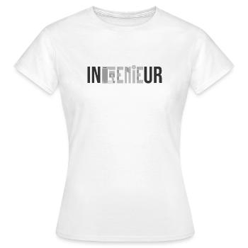 Ingénieur GÉNIE - Génie mécanique drôle - T-shirt Femme - blanc - Devant - AI Model Female 172 dark (172cm)