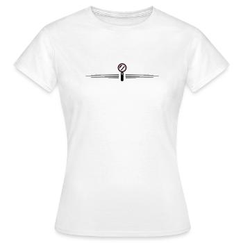 Lupe Symbol Linie - Frauen T-Shirt - Weiß - Vorne - AI Model Female 172 dark (172cm)