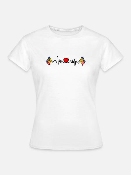 Alpes Herzschlag-Liebe - Frauen T-Shirt - Weiß