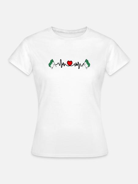 Vlieland Herzschlag – Inselstolz - Frauen T-Shirt - Weiß