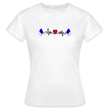 Spa Custom Flagge - Frauen T-Shirt - Weiß - Vorne - AI Model Female 172 dark (172cm)