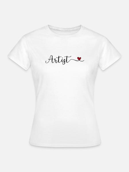 Künstler mit Herz - Frauen T-Shirt - Weiß