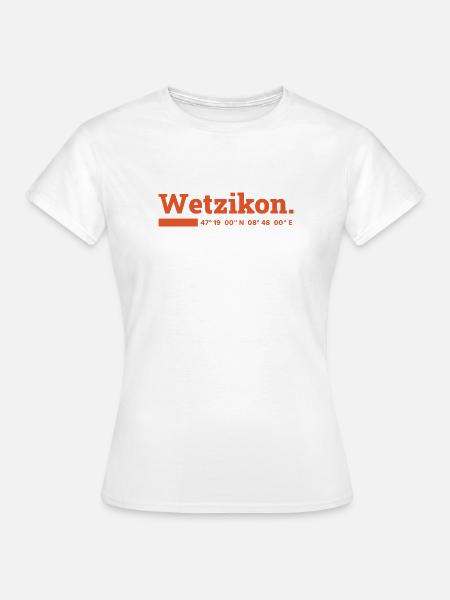 Wetzikon Koordinaten - Frauen T-Shirt - Weiß