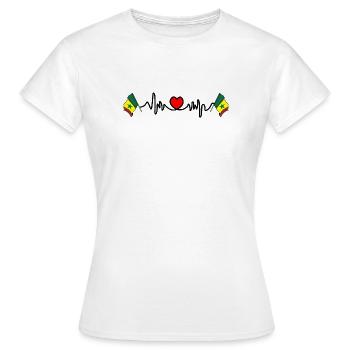 Cardio cardio pour le Sénégal - T-shirt Femme - blanc - Devant - AI Model Female 172 dark (172cm)