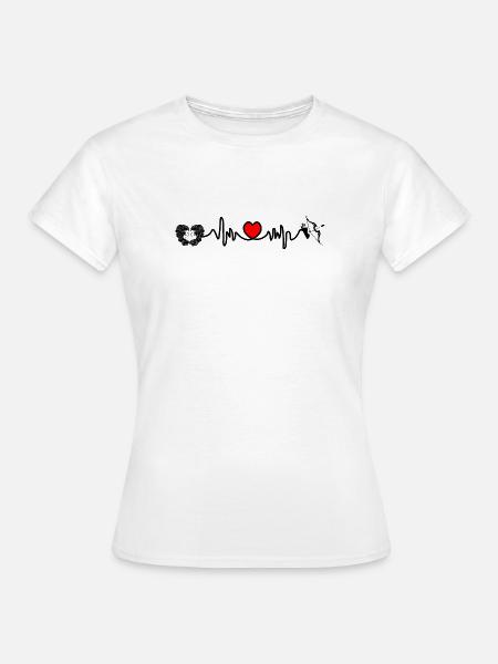 Herzfrequenz Cardio Zwillinge Schütze - Frauen T-Shirt - Weiß
