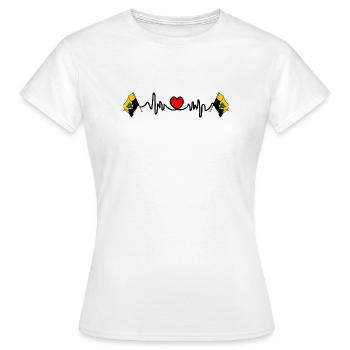 Cardio de fréquence cardiaque pour la Saxe-Anhalt - T-shirt Femme - blanc - Devant - AI Model Female 172 dark (172cm)