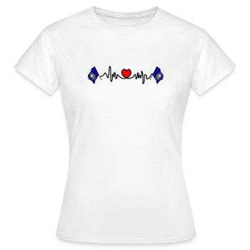 Cardio de fréquence cardiaque pour le New Hampshire - T-shirt Femme - blanc - Devant - AI Model Female 172 dark (172cm)