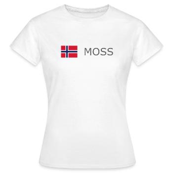 Norway Flag - Moss - Norge - Norwegen - Women's T-Shirt - white - Front - AI Model Female 172 dark (172cm)