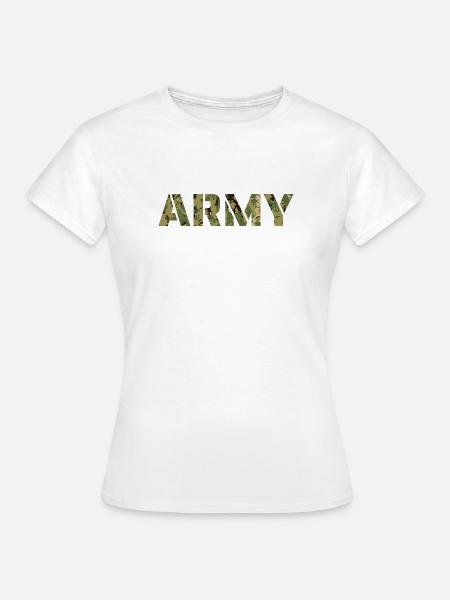 ARMY Digital Cam Tarnmotiv - Frauen T-Shirt - Weiß