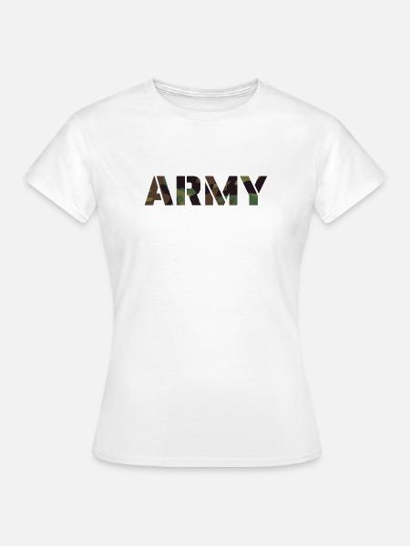 ARMY Text UK Tarnmuster - Frauen T-Shirt - Weiß