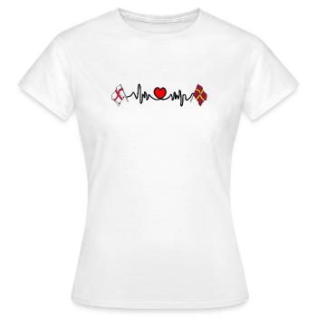 Drapeau du Northamptonshire avec drapeau anglais - T-shirt Femme - blanc - Devant - AI Model Female 172 dark (172cm)