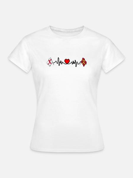 Northamptonshire-Flagge mit englischer Flagge - Frauen T-Shirt - Weiß
