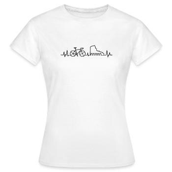 Rome Road Bike Heartbeat - Women's T-Shirt - white - Front - AI Model Female 172 dark (172cm)