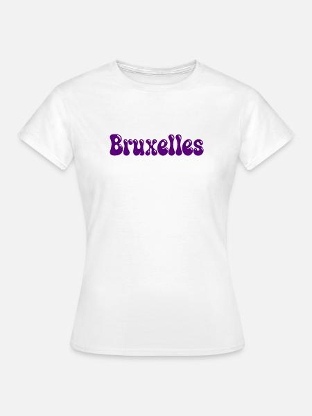 Brüsseler Purple Bubble Tippfehler - Frauen T-Shirt - Weiß