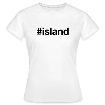 ISLAND Islande Hashtag - T-shirt Femme - blanc - Devant - AI Model Female 172 dark (172cm)