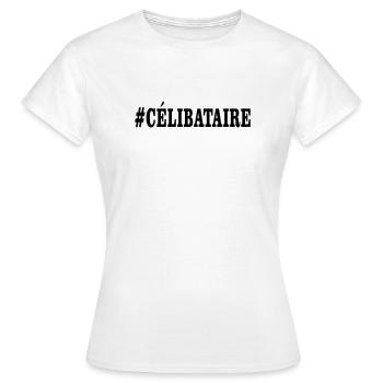 celibataire - T-shirt Femme - blanc - Devant - AI Model Female 172 dark (172cm)
