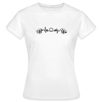 Cardio harte Schlaganfall Hunde Welpen Haustiere - Frauen T-Shirt - Weiß - Vorne - AI Model Female 172 dark (172cm)