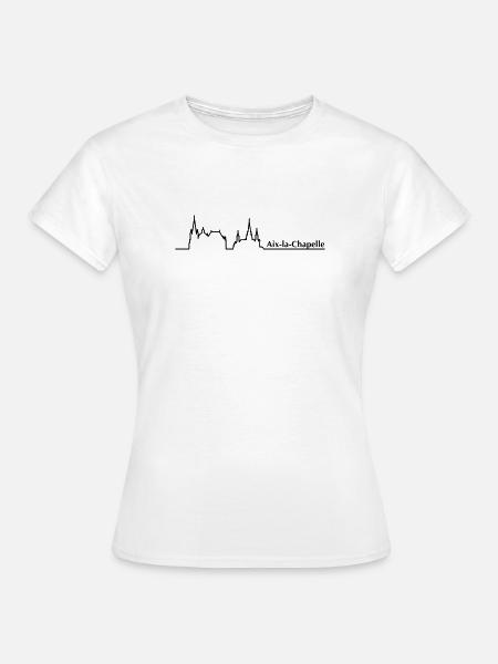 Aachen Skyline - Frauen T-Shirt - Weiß
