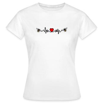 Cardio love for bees - Women's T-Shirt - white - Front - AI Model Female 172 dark (172cm)
