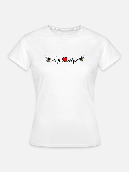 Cardio-Liebe für Bienen - Frauen T-Shirt - Weiß