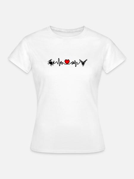 Herzfrequenz Kardio Krebs Steinbock - Frauen T-Shirt - Weiß