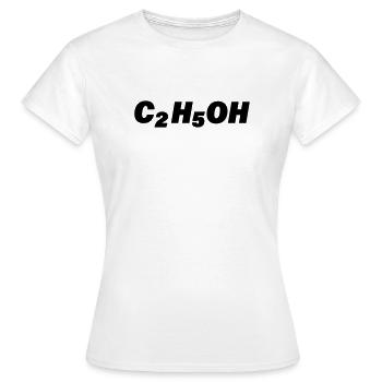 C2H5OH - Frauen T-Shirt - Weiß - Vorne - AI Model Female 172 dark (172cm)