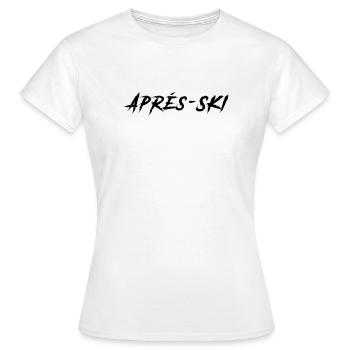 Après-ski - T-shirt Femme - blanc - Devant - AI Model Female 172 dark (172cm)