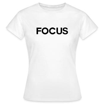 focus - Women's T-Shirt - white - Front - AI Model Female 172 dark (172cm)