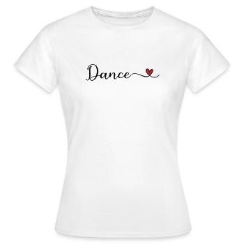 Danse mignonne Typographie Cœur - T-shirt Femme - blanc - Devant - AI Model Female 172 dark (172cm)