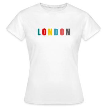 LONDON. LONDRES. BRITISH. ANGLETERRE. UK. CAPITALE - T-shirt Femme - blanc - Devant - AI Model Female 172 dark (172cm)