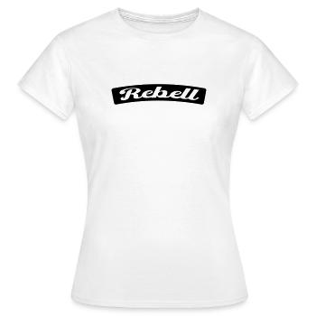 rebel - Women's T-Shirt - white - Front - AI Model Female 172 dark (172cm)