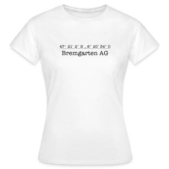 Bremgarten, canton d’Argovie, coordonnées - T-shirt Femme - blanc - Devant - AI Model Female 172 dark (172cm)