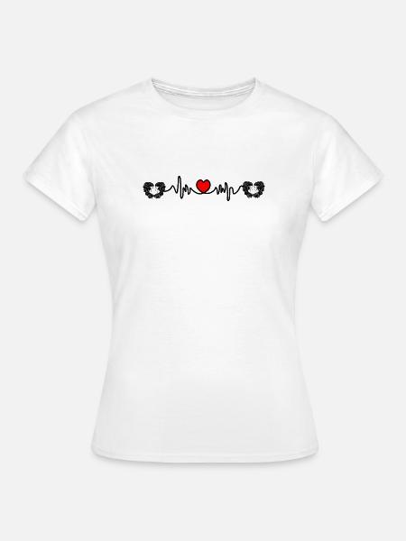 Herzfrequenz Cardio Twin Twins - Frauen T-Shirt - Weiß