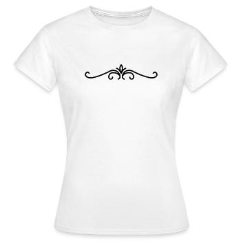 Ornement aux lignes courbes - T-shirt Femme - blanc - Devant - AI Model Female 172 dark (172cm)