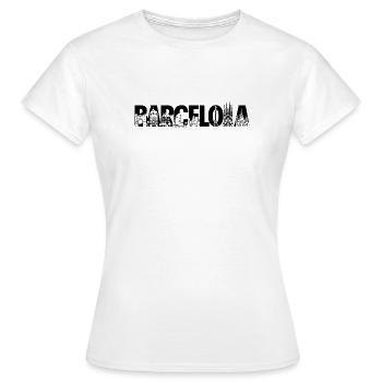 Barcelona Spain Catalonia Silhouette to see - Women's T-Shirt - white - Front - AI Model Female 172 dark (172cm)