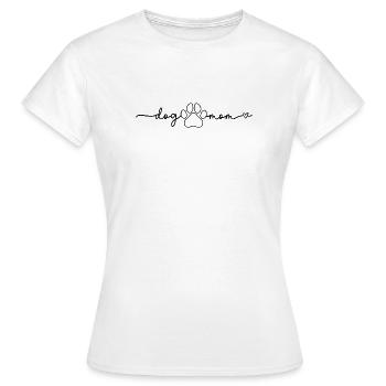Maman de chien avec cœur patte maman de chien - T-shirt Femme - blanc - Devant - AI Model Female 172 dark (172cm)