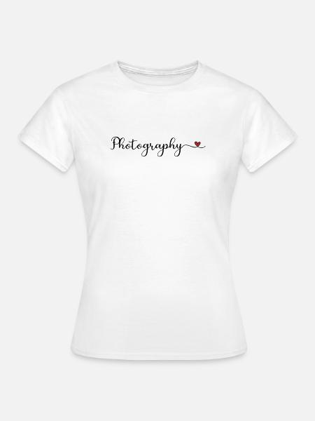Fotografieherz - Frauen T-Shirt - Weiß