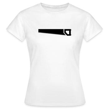 Scie - T-shirt Femme - blanc - Devant - AI Model Female 172 dark (172cm)
