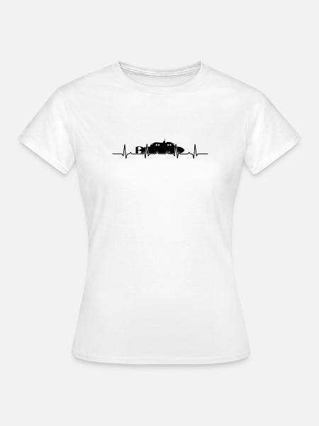 Herzschlag-U-Boot - Frauen T-Shirt - Weiß