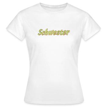 Kosename Schwester 3D Style - Frauen T-Shirt - Weiß - Vorne - AI Model Female 172 dark (172cm)