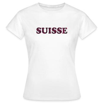SCHWEIZ. LAND - Frauen T-Shirt - Weiß - Vorne - AI Model Female 172 dark (172cm)