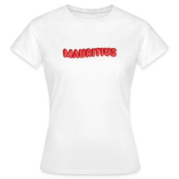L’île Maurice comme vacances - T-shirt Femme - blanc - Devant - AI Model Female 172 dark (172cm)