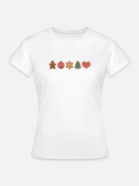 Plätzchen und Kekse zu Weihnachten - Frauen T-Shirt - Weiß