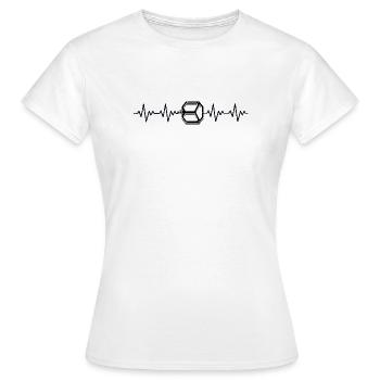 Fahrrad Pedal MTB Tatze EKG Herzschlag - Frauen T-Shirt - Weiß - Vorne - AI Model Female 172 dark (172cm)