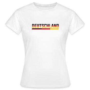 GERMANY – Classic flag lettering - Women's T-Shirt - white - Front - AI Model Female 172 dark (172cm)