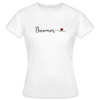 Boomer Heart Typografie-Geschenk - Frauen T-Shirt - Weiß - Vorne - AI Model Female 172 dark (172cm)