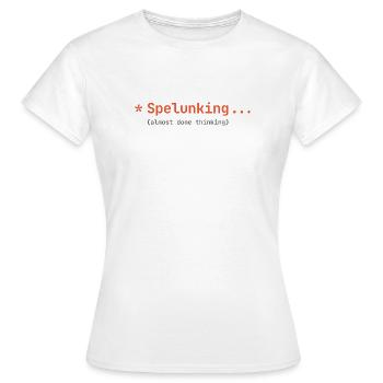Est-ce que tu codes déjà, ou tu es encore en train de spéculer ? - T-shirt Femme - blanc - Devant - AI Model Female 172 dark (172cm)