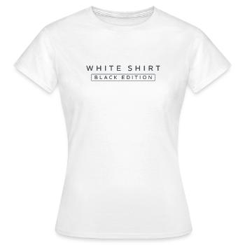 Schwarz Edition auf Weißem Shirt - Frauen T-Shirt - Weiß - Vorne - AI Model Female 172 dark (172cm)